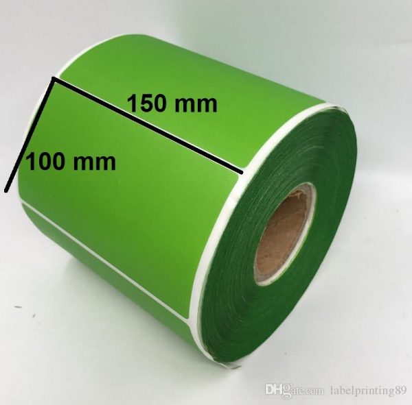 لیبل کاغذی سبز 100 × 150
