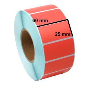 لیبل پی وی سی نارنجی 25 × 60