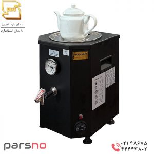 سماور صنعتی مشکی ۱۵ لیتری دوجداره